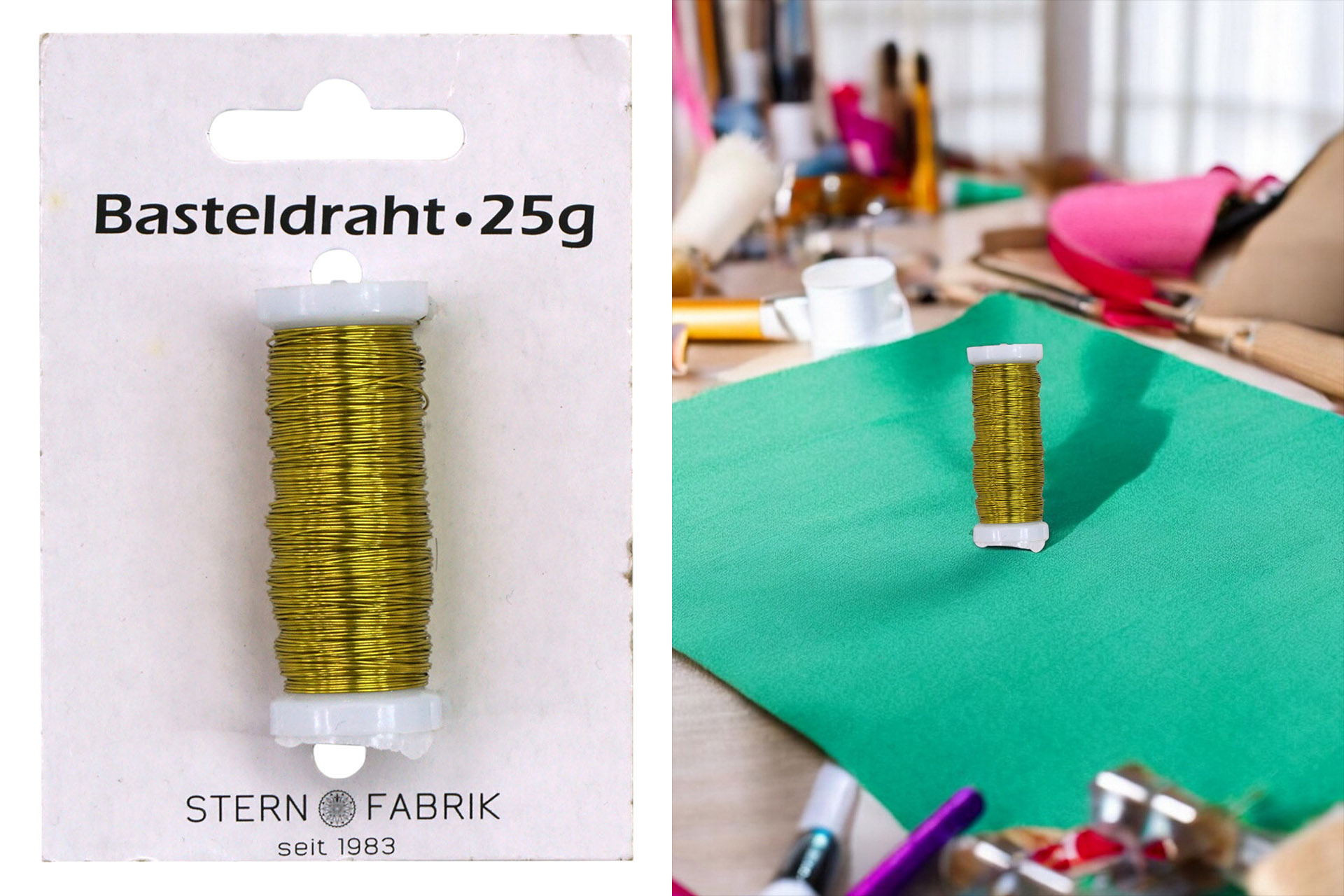 Basteldraht gold, 25g