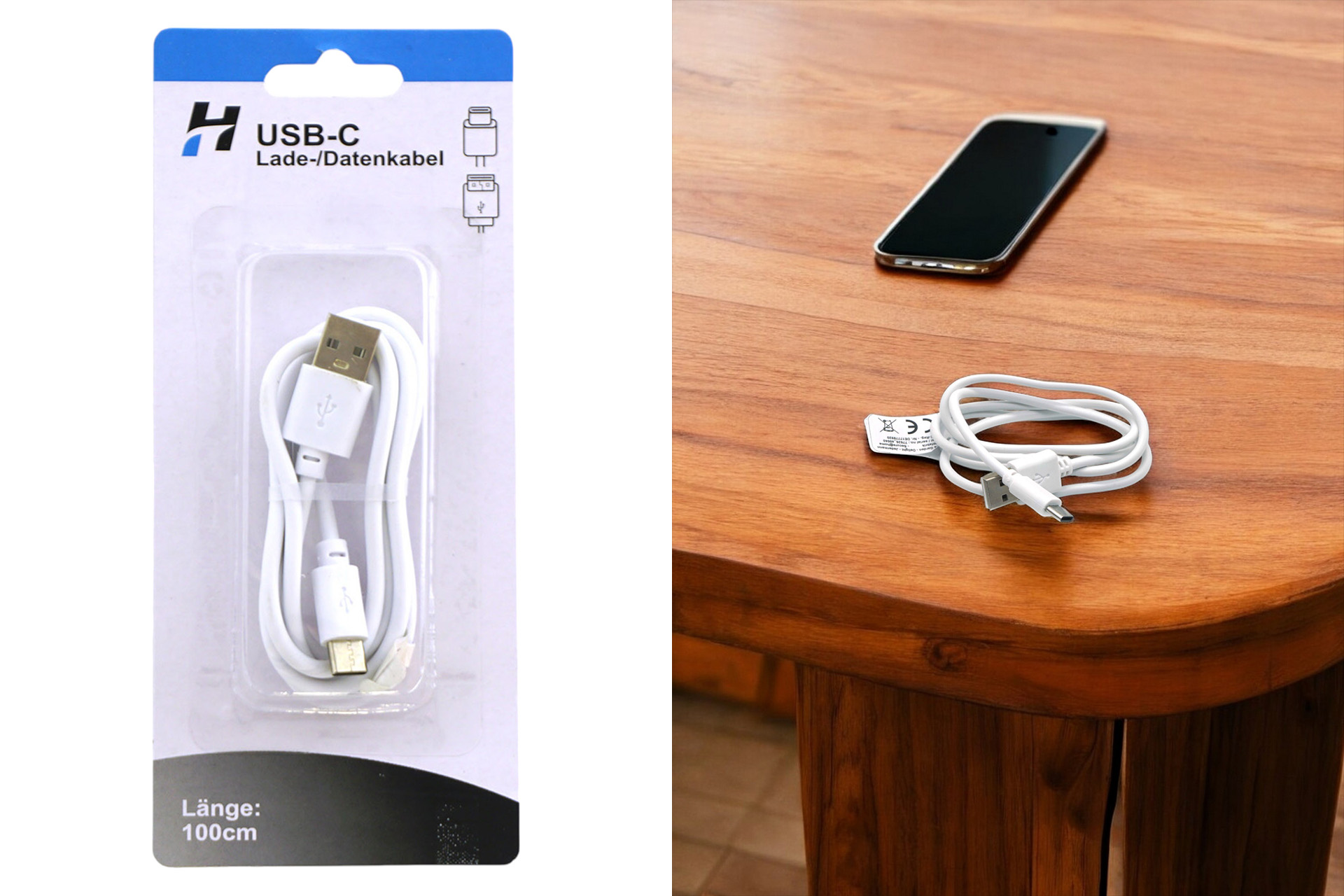 Lade-/Datenkabel "USB-C" Universal für Handys und Kameras 1m