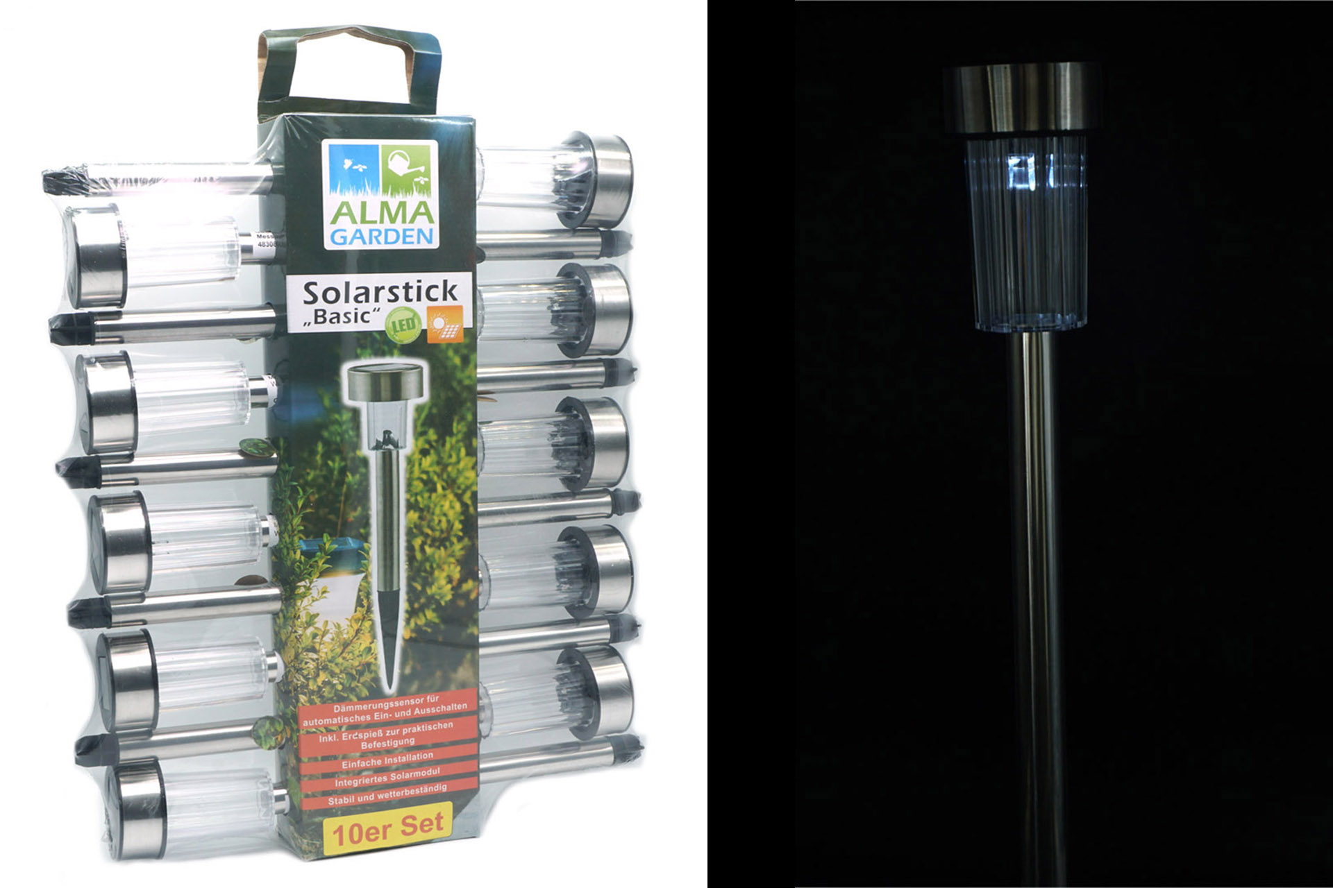 Solar Stick "Basic" Metall, 10er