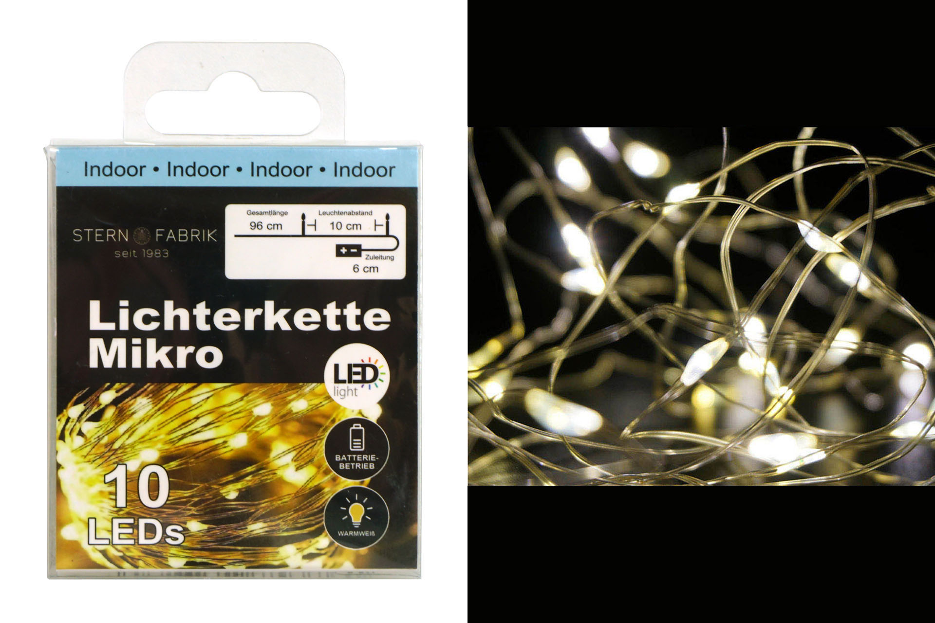 Lichterkette Basics LED Mikro 10er, o. Batterie