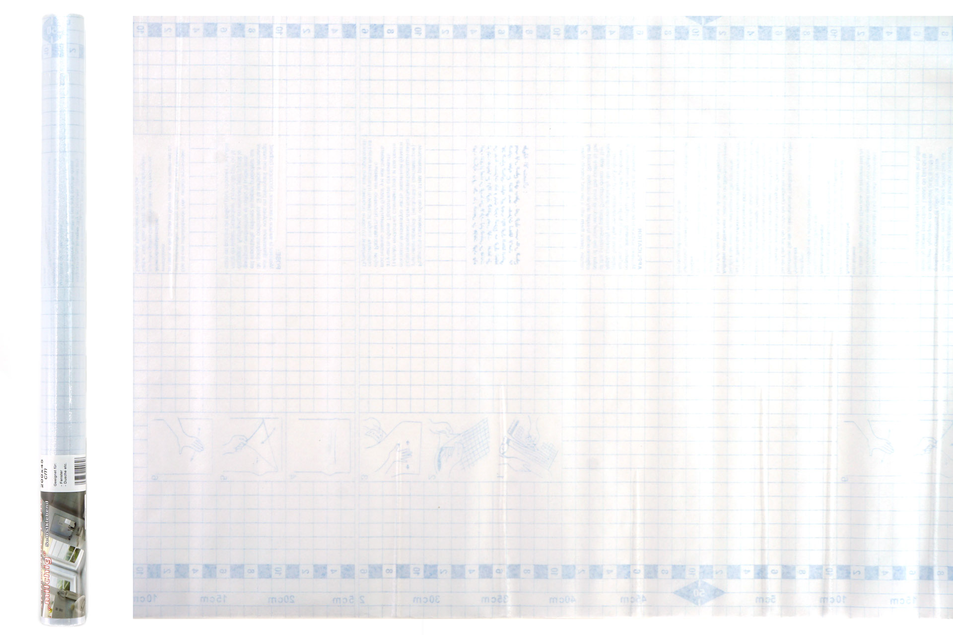 Dekofolie 200x45cm, transparent milchig