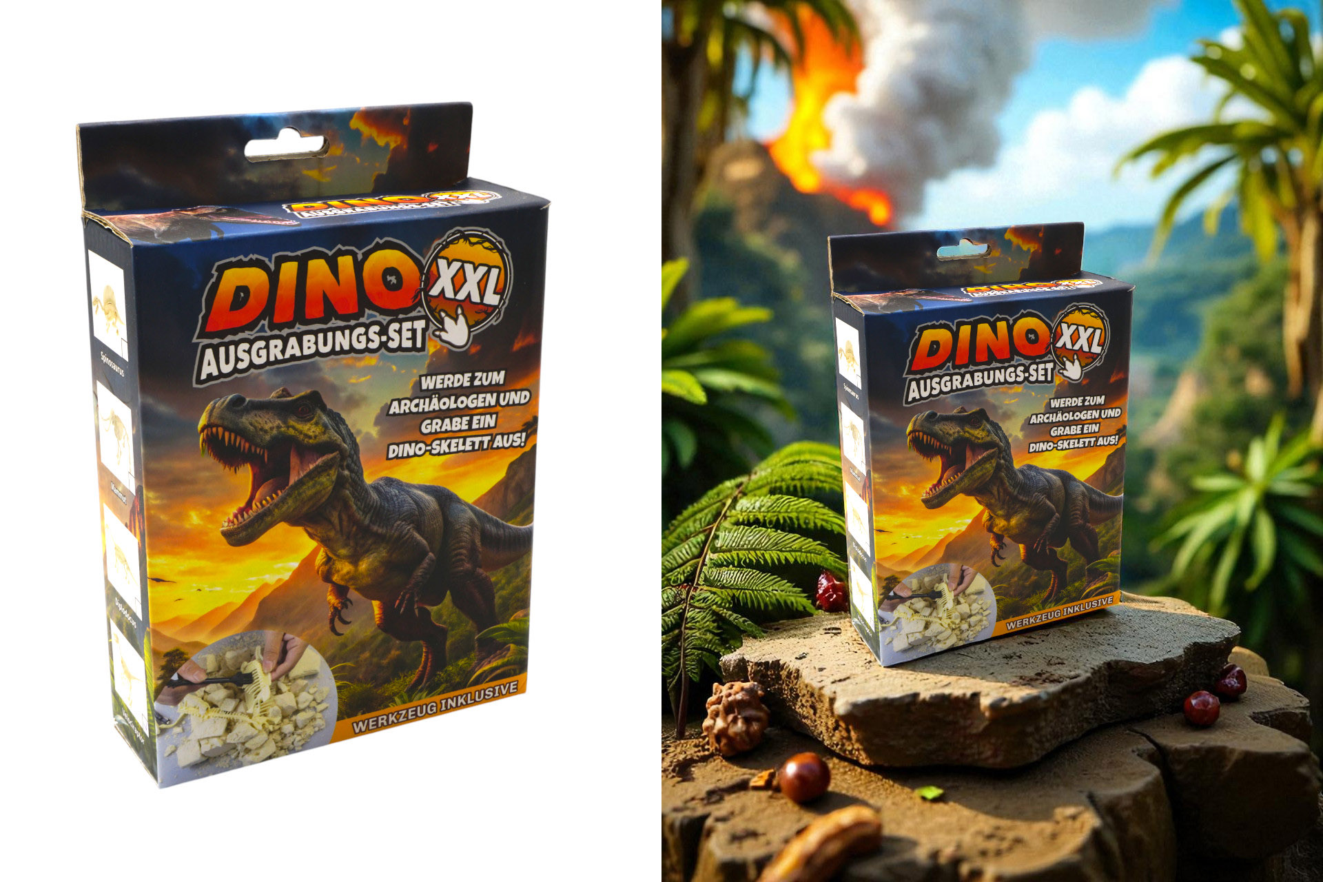 Ausgrabung Set XXL " DIG IT Dino DIY", 17x11x4cm, 4 Designs