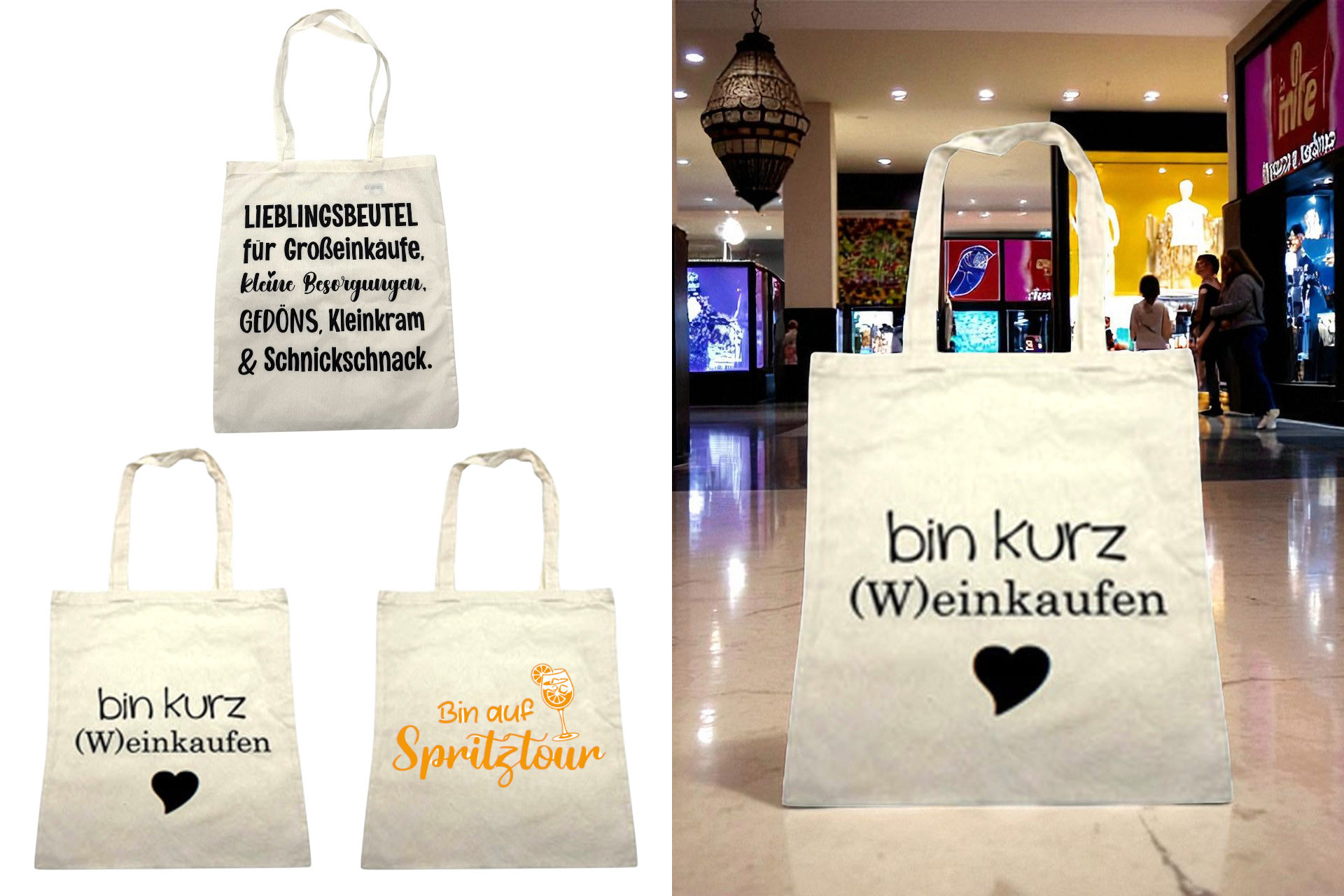 Tragetasche, 38x42cm, 3 Designs