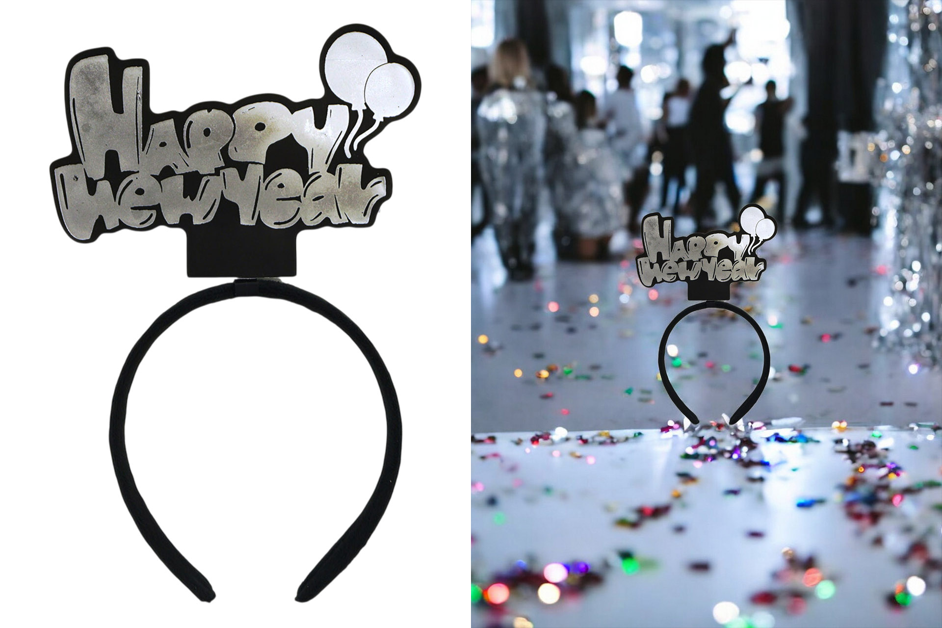 LED Haarreif "Happy New Year", 32x11cm