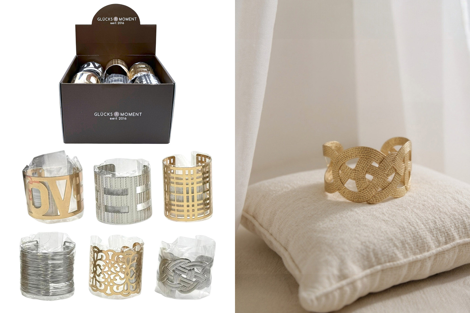 Armreifen "St. Tropez" 6 Designs, im Display