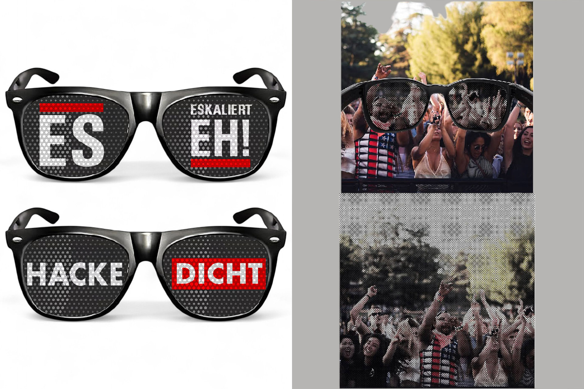 Partybrille "Malle-Party", 2 Designs