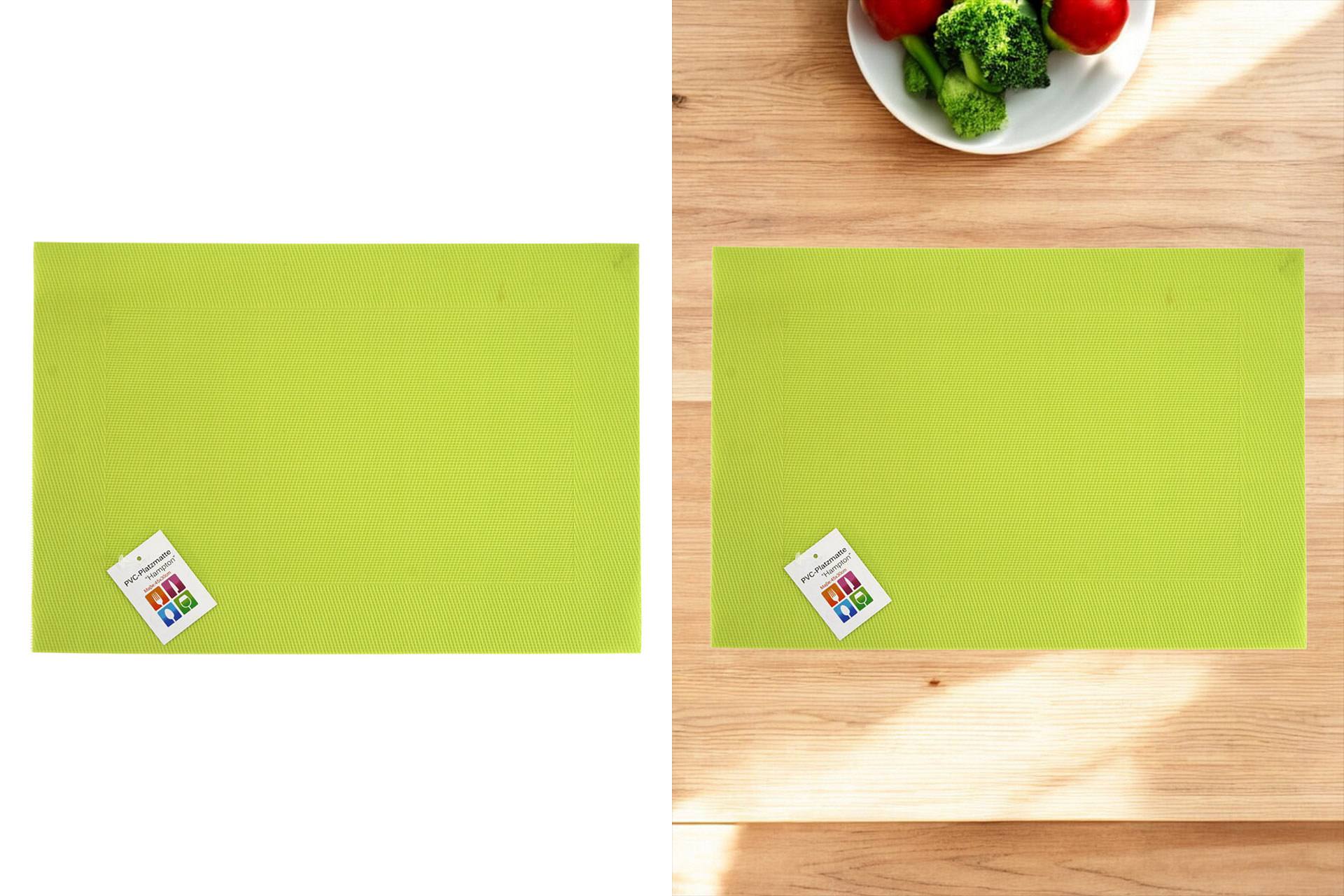 Place mat "Hampton" 45x30cm PVC, light green