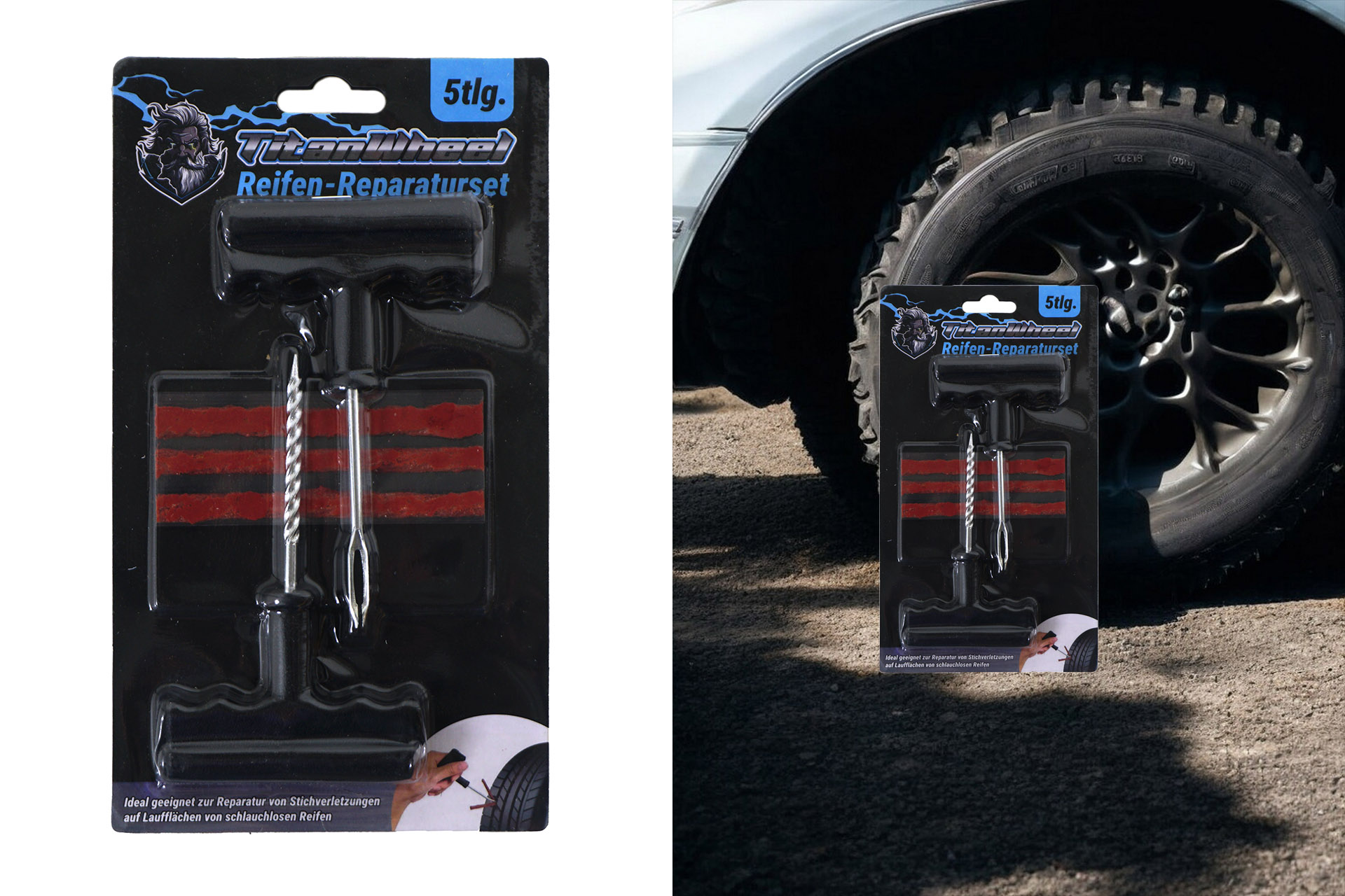 Reifen Reparatur-Set vulkanisierend, 5 tlg.