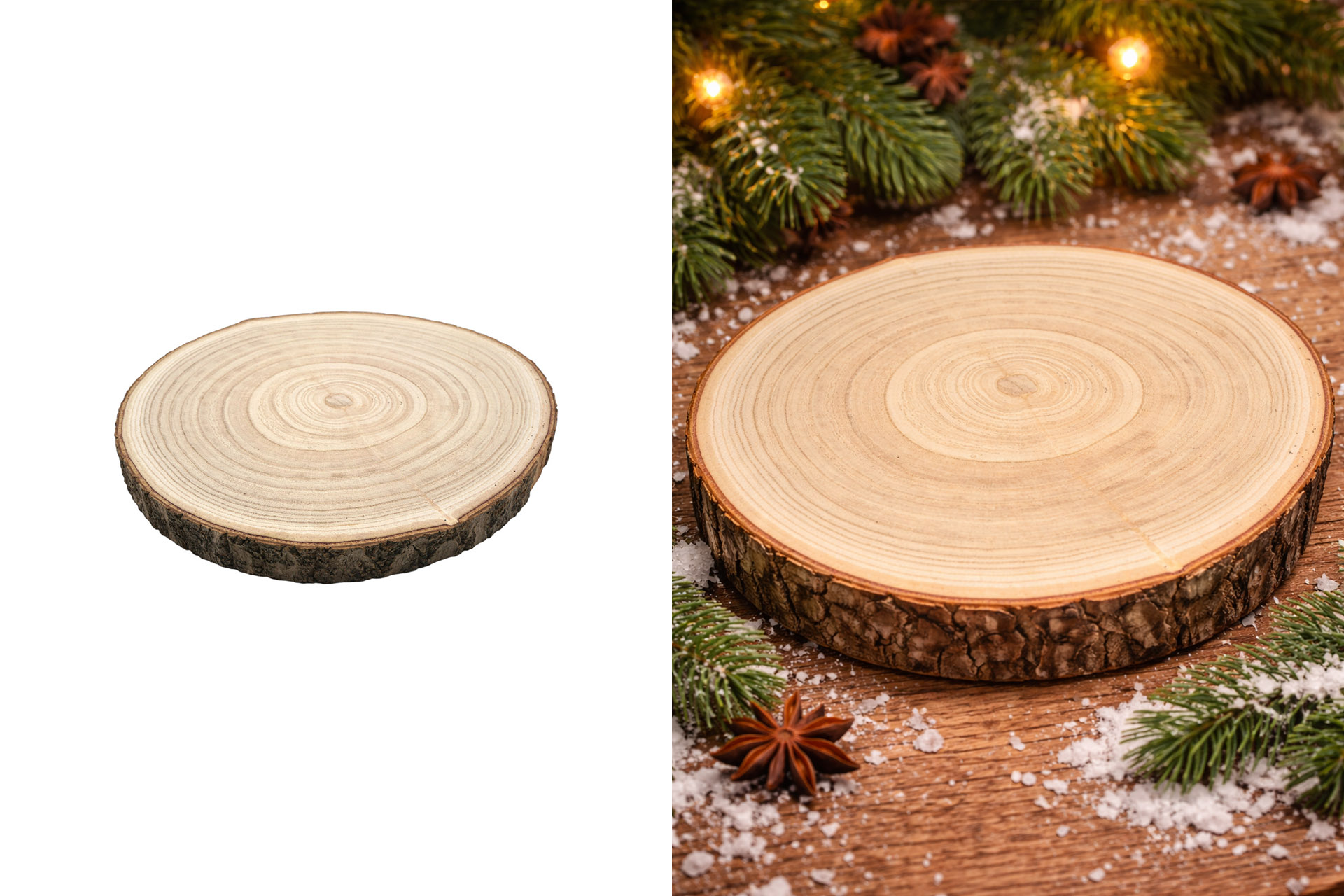 Holzbaumscheibe, 20cm bis 25cm (Naturprodukt)