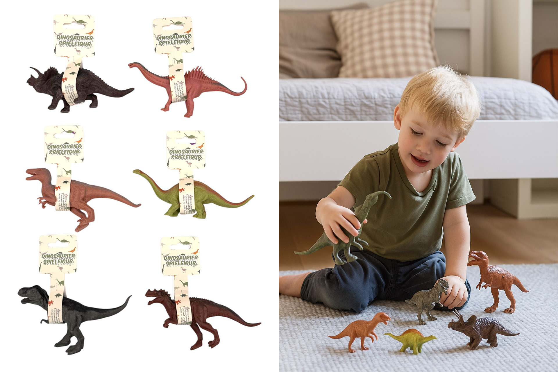 Spielzeug Figur "Dinosaurier", 12-16cm, 6 Designs sortiert