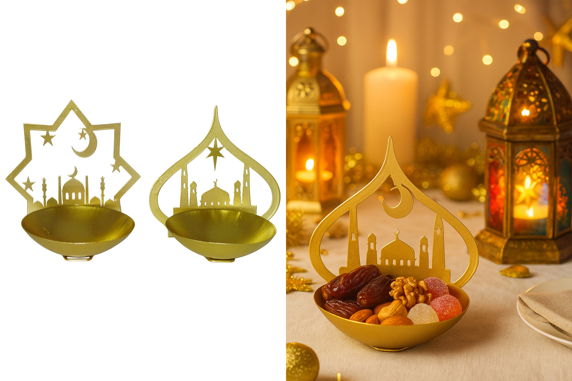 Schale "Ramadan", 13x10,5x13cm, 2 Designs