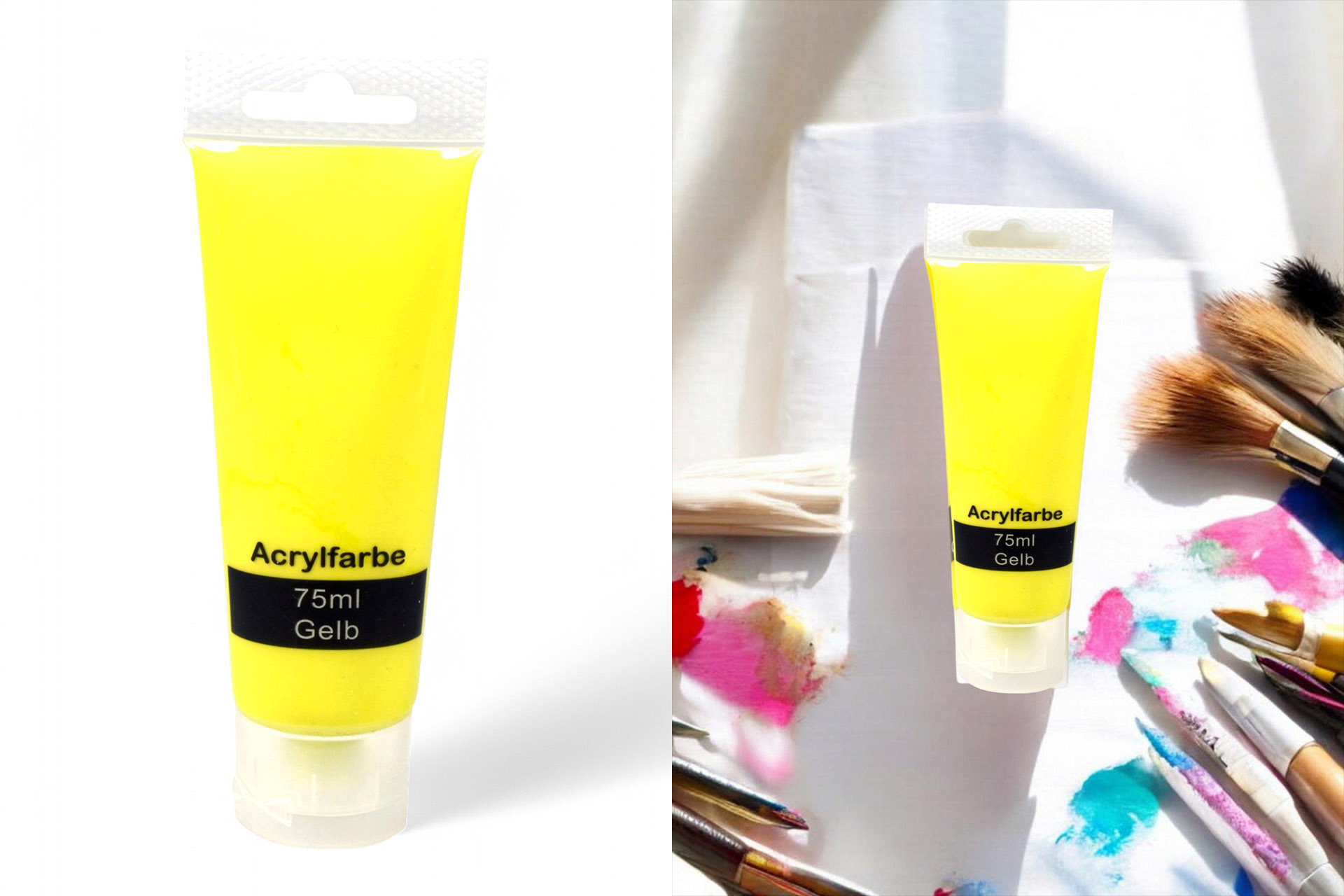 Acrylfarbe 75ml, gelb