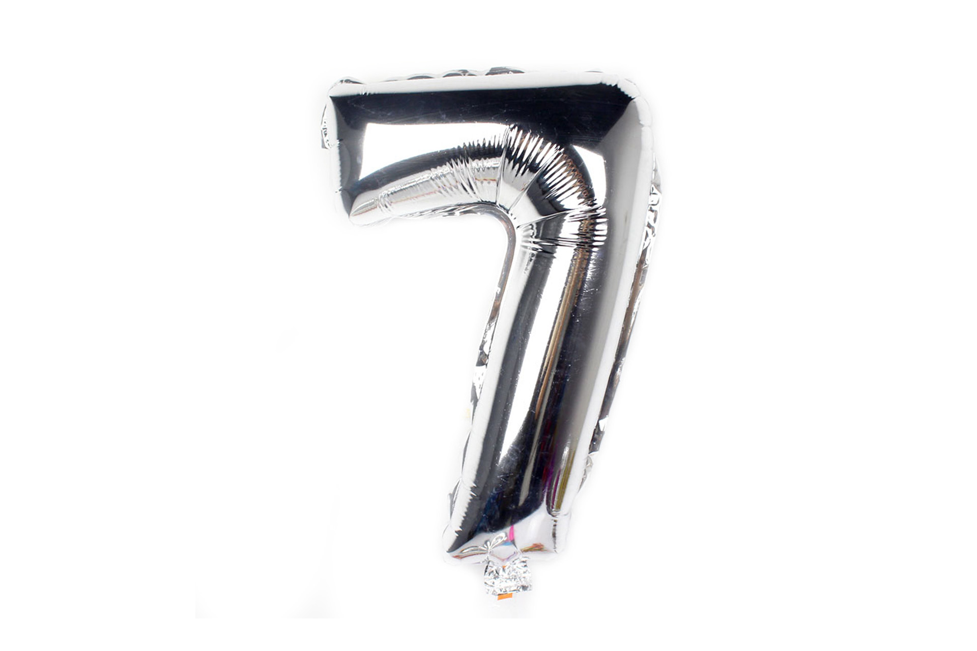 Folienballon Ziffer - 7 , 80cm silber