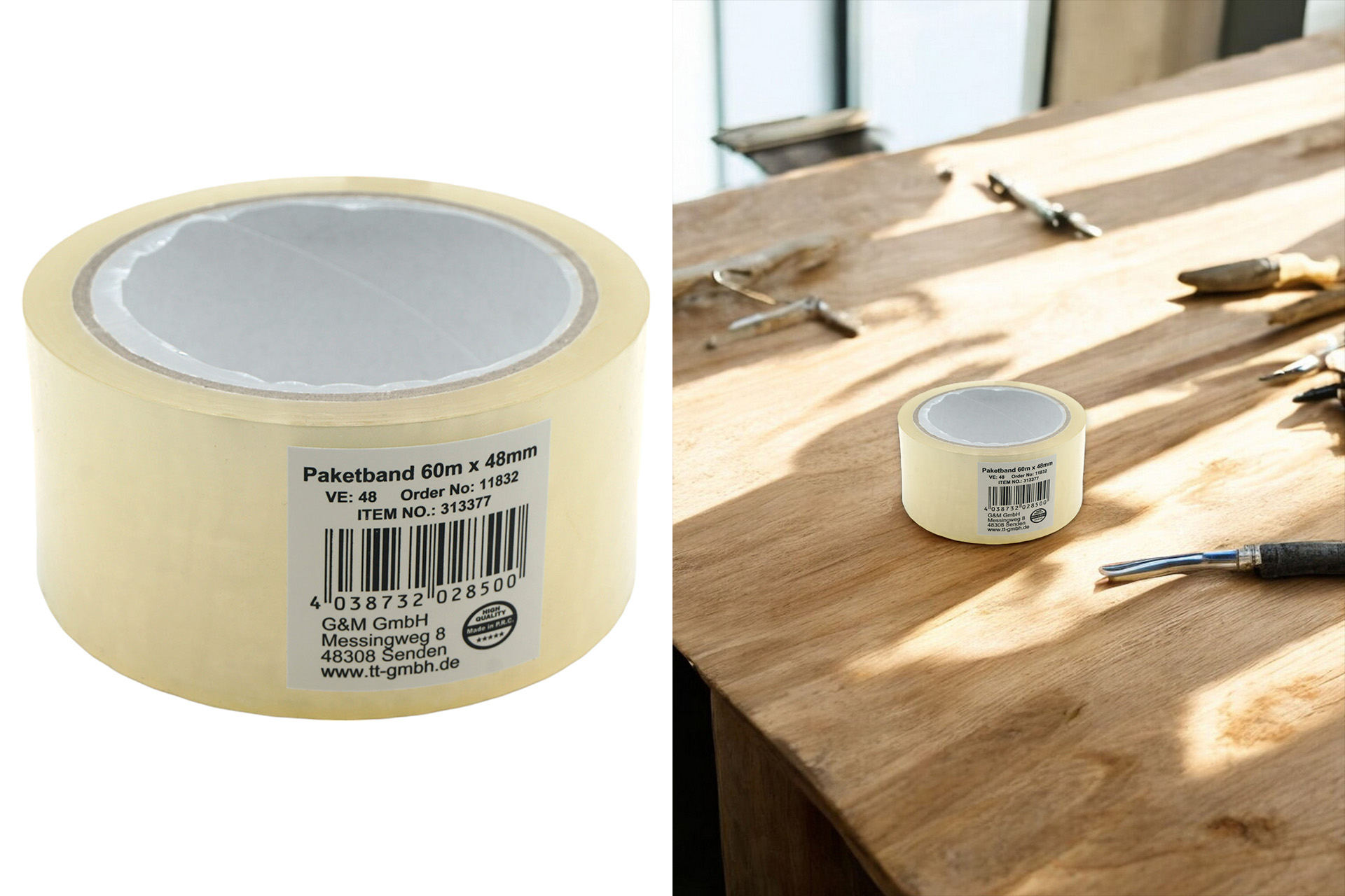 Packing tape 60mx48mm, transparent