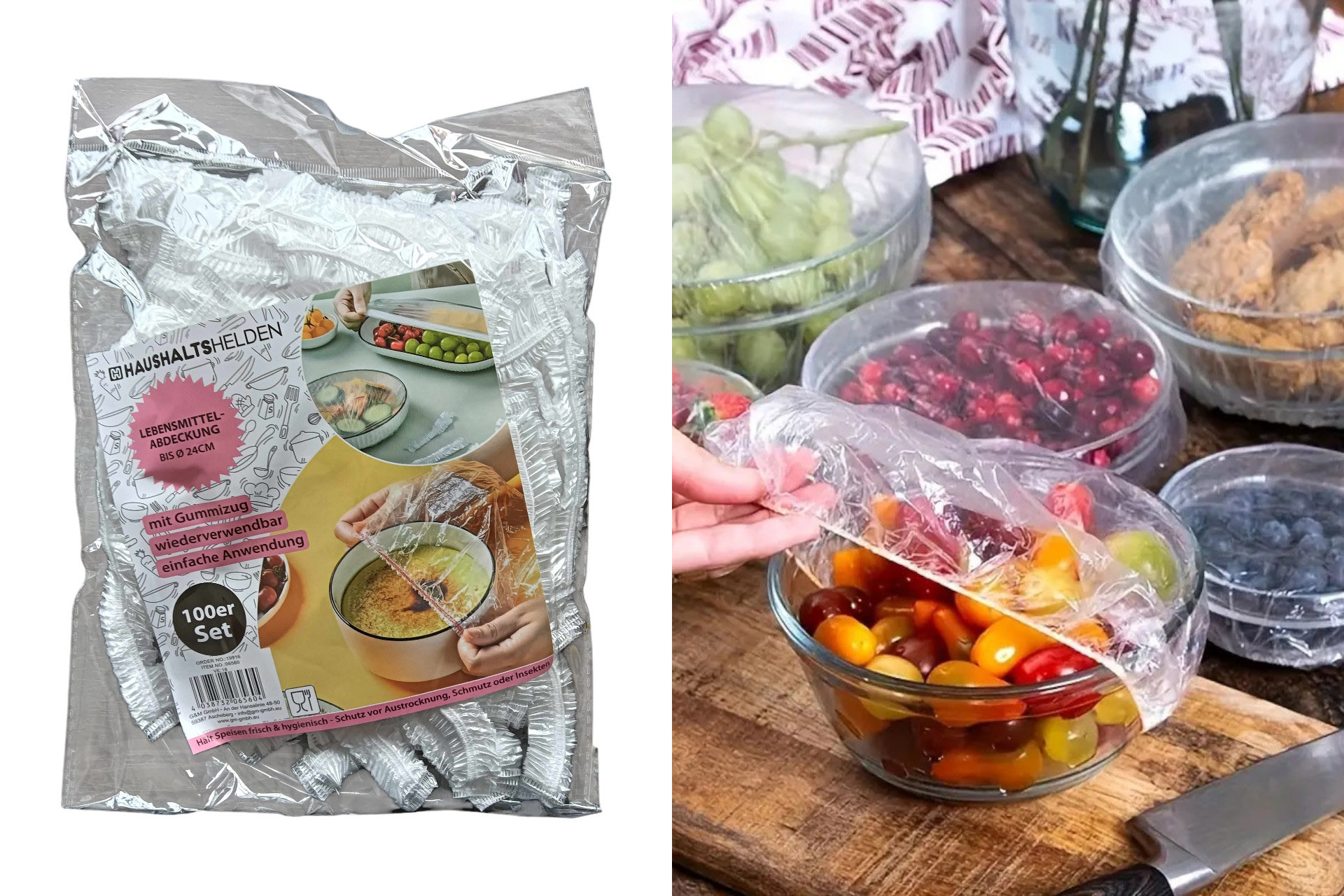 Lebensmittelabdeckung bis Ø24cm, 100er set