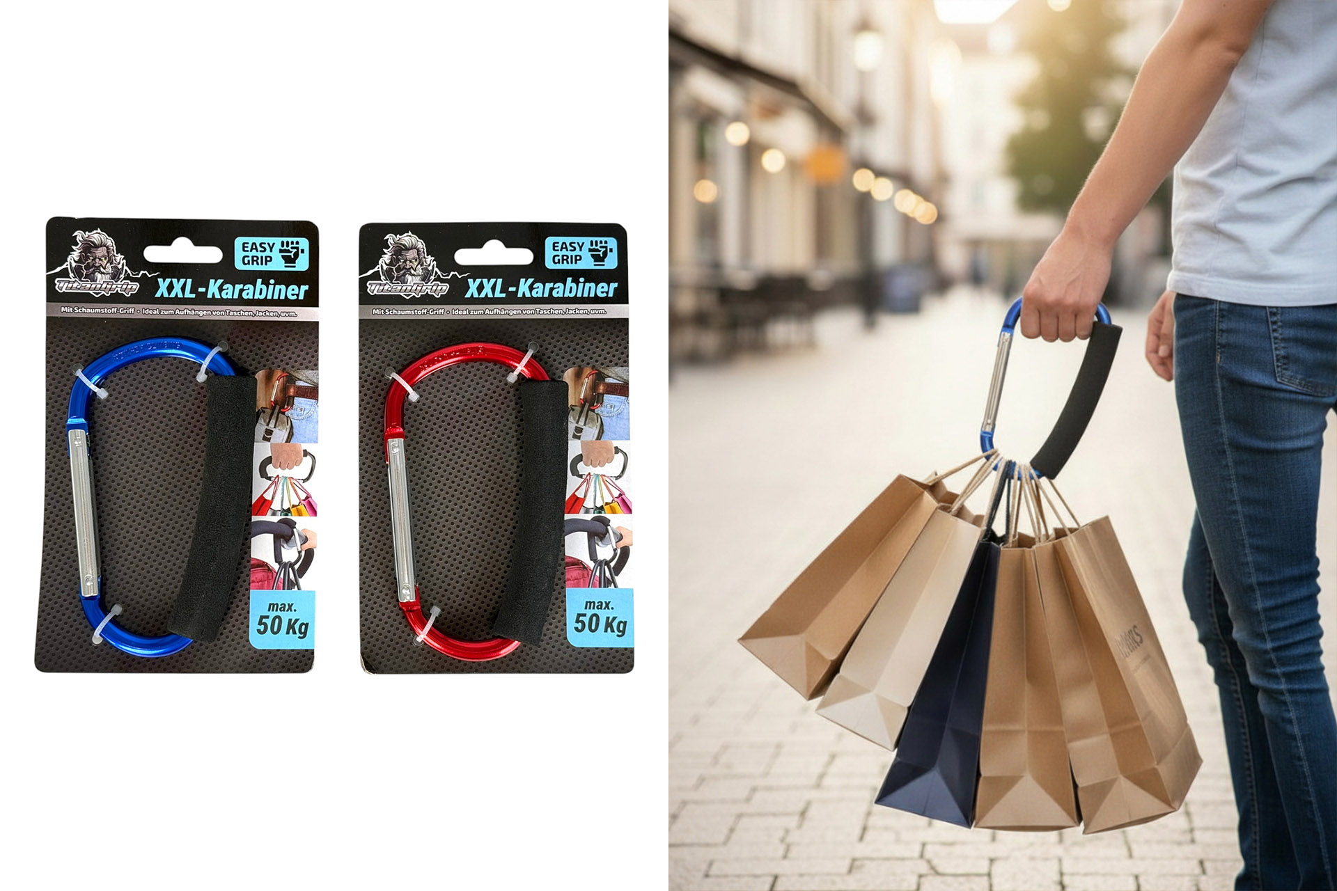 Karabiner XXL Multigrap, 13,5x7cm, 2 Farben