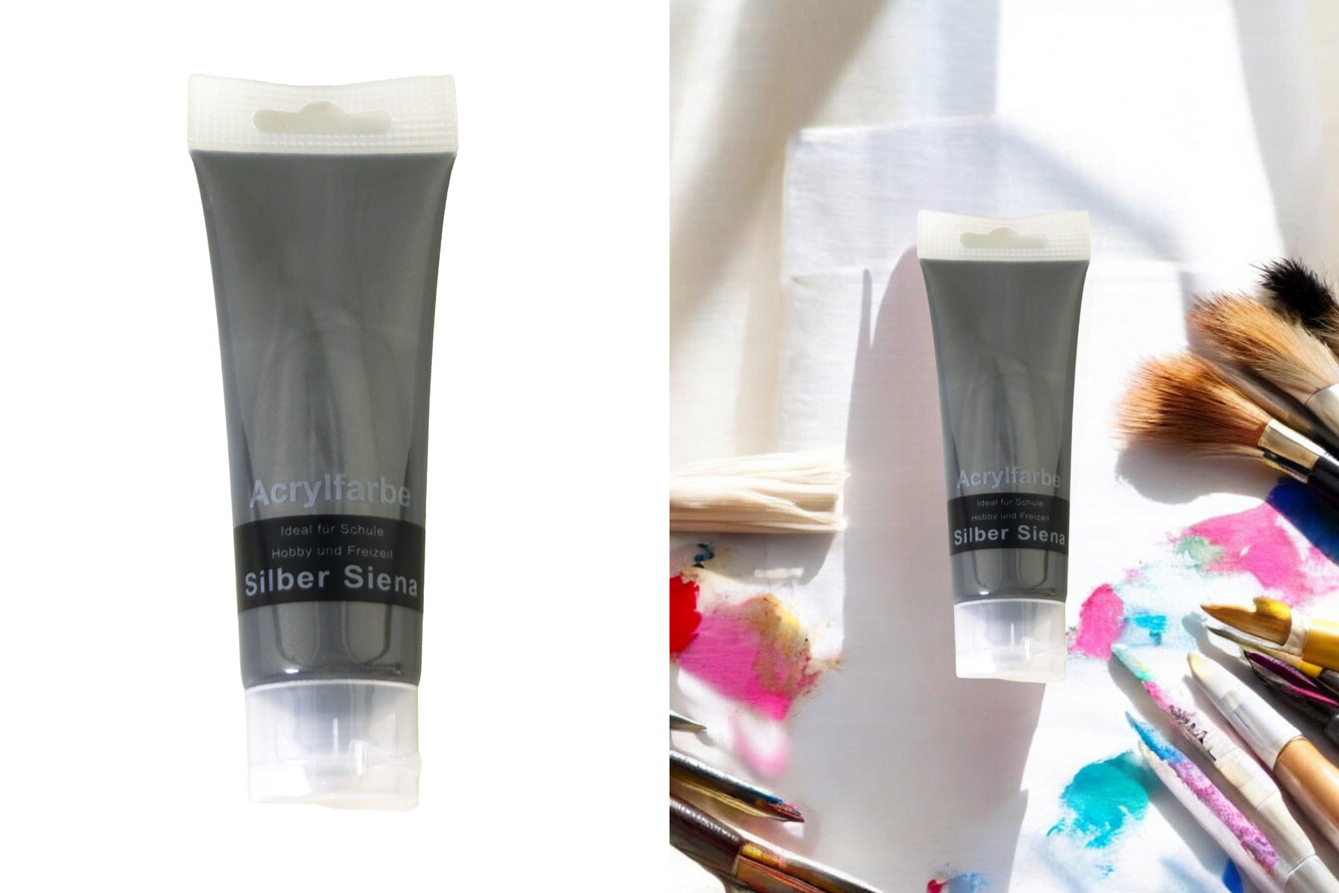 Acrylfarbe 75ml, silber