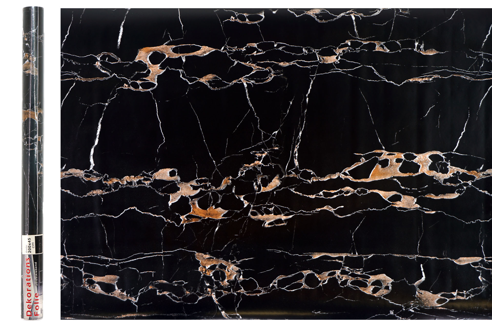 Dekofolie 200x45cm, Marmor dunkel