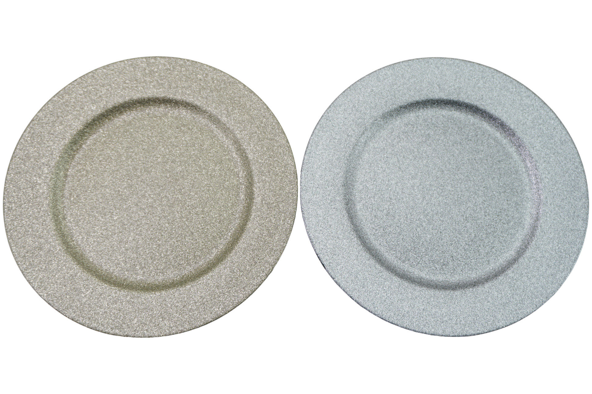 Dekoteller glitzer, Ø 33cm, 2 Farben
