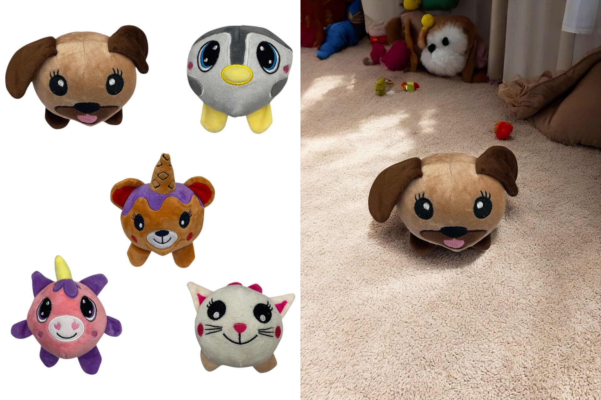 Kuscheltier "Tier Babys", Ø 10cm, 5 Designs