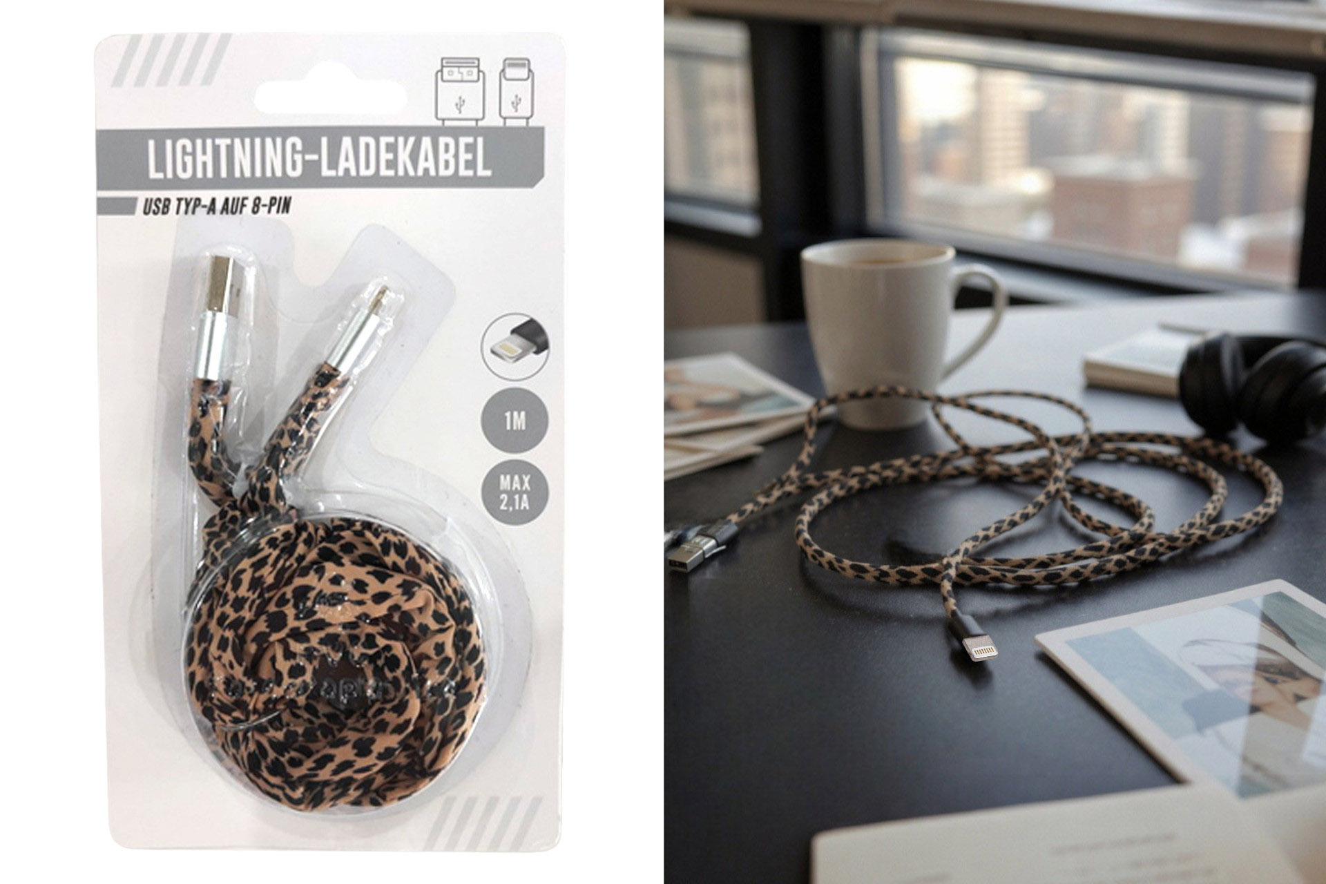 Ladekabel IPhone "Leopard", 1m