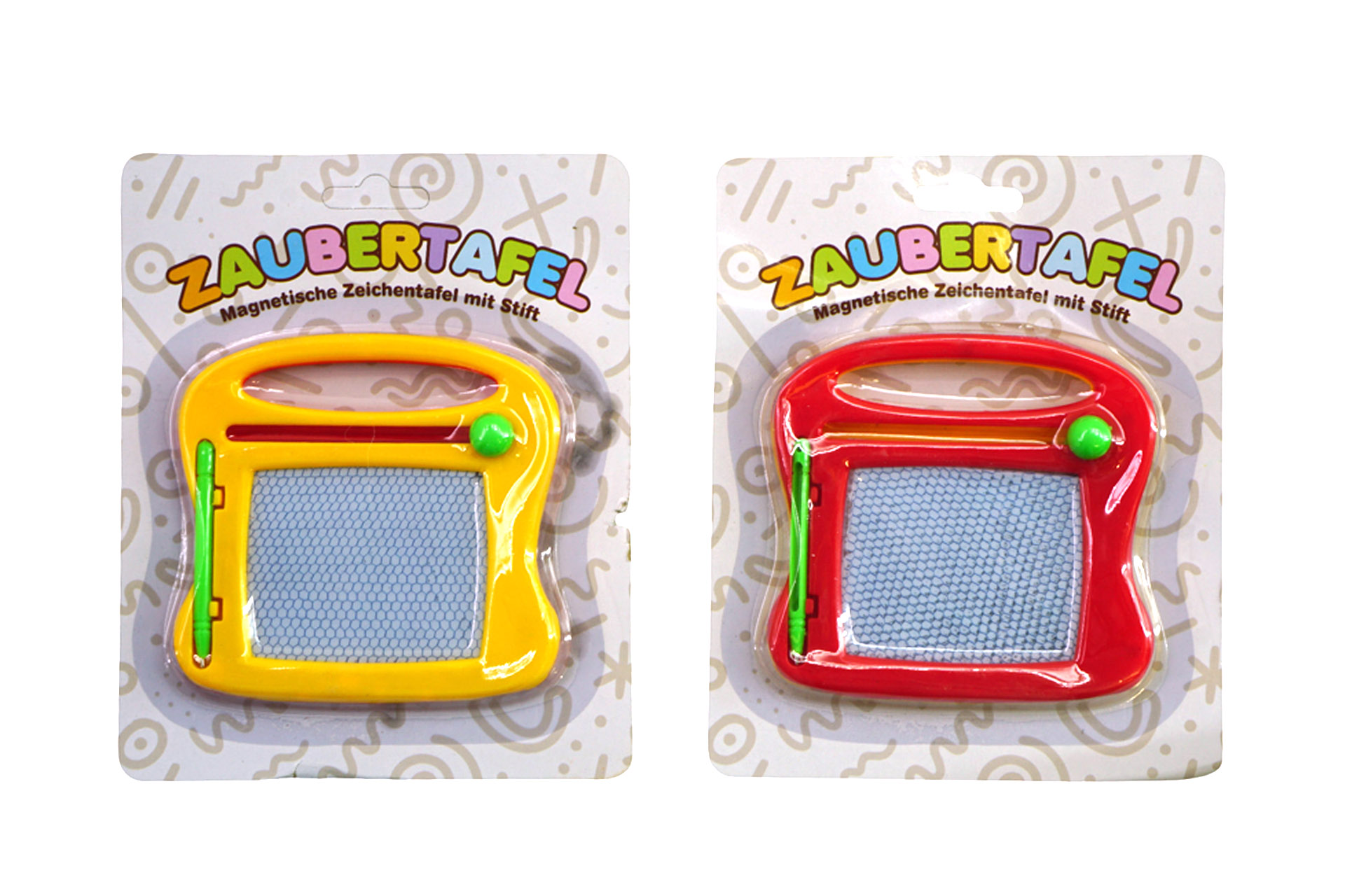 Spielzeug "Zaubertafel" mit Griff, 2 Farben, 11x11cm
